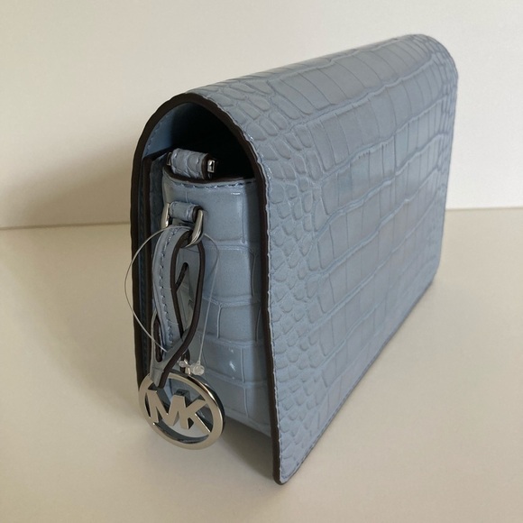 🦋NWT Authentic Michael Kors Leather CrocCrossbody - Picture 9 of 14